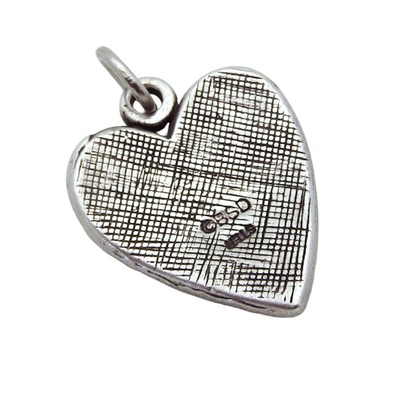 Vintage Bob Siemon Sterling Silver Filigree Cross/Heart Christian Charm Pendant - Picture 2 of 4